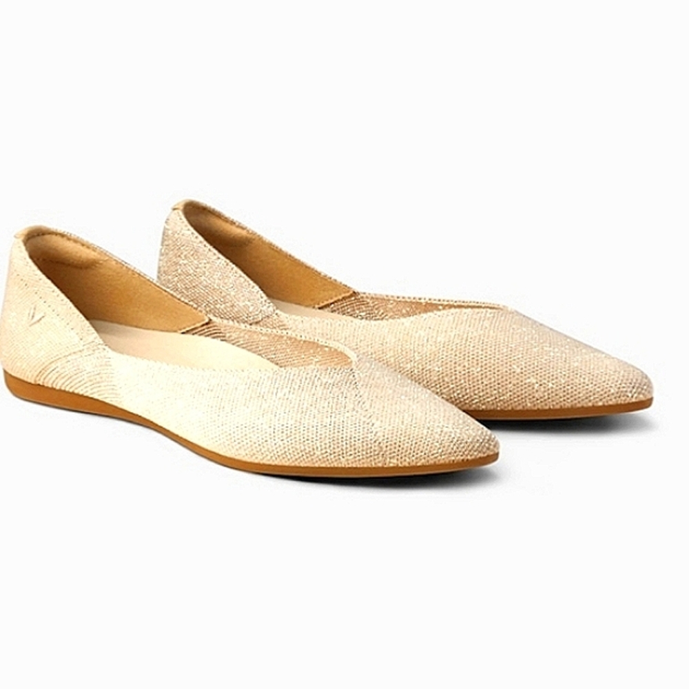 VIVAIA Womens Valencia Pointed Toe V-Cut Flats size EU 40.5-USA size 9.5